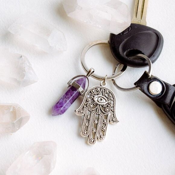 Inspiring Hamsa Hand Keychain - Picture 1 of 3
